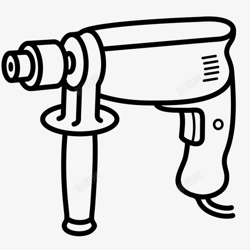 锤钻电钻工具图标svg_新图网 https://ixintu.com 工具 电钻 锤钻