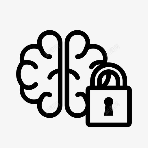 锁脑自闭症儿童图标svg_新图网 https://ixintu.com 儿童 综合征 自闭症 锁脑