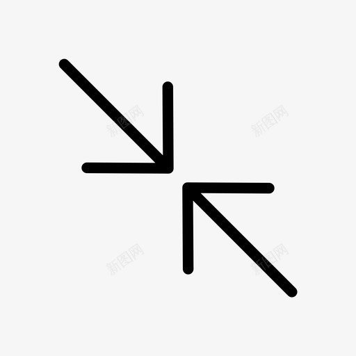 箭头方向最小化图标svg_新图网 https://ixintu.com ui基本图标大 方向 最小化 移动到 箭头 调整大小