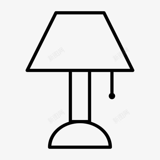 灯电家具图标svg_新图网 https://ixintu.com 家具 家居用品薄 灯 电