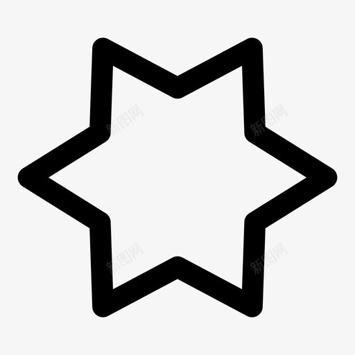六角星抽象几何图标svg_新图网 https://ixintu.com 六角星 几何 圆形 形状 抽象 简单形状