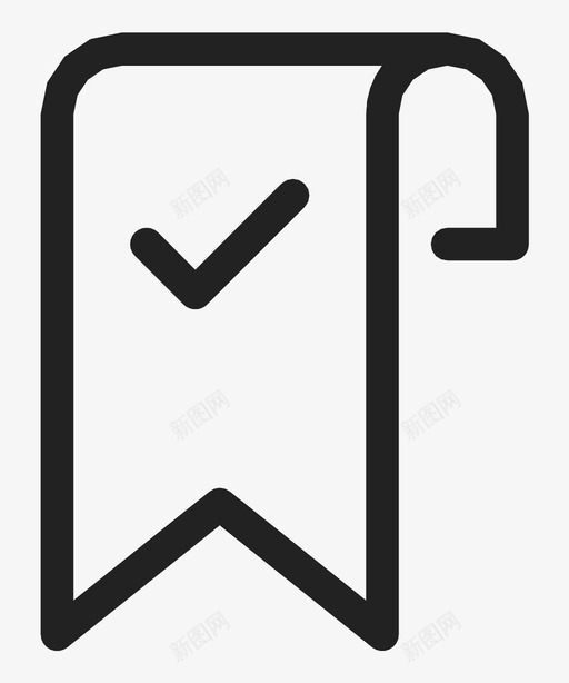 书签复选标记收藏夹图标svg_新图网 https://ixintu.com 书签 保存 功能区 复选标记 收藏夹