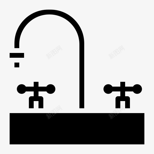 水滴水龙头浴室实心图标svg_新图网 https://ixintu.com 水滴 水龙头 浴室实心