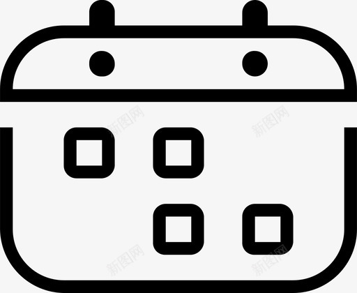 日历日期时间表图标svg_新图网 https://ixintu.com 日历 日期 时间 时间表