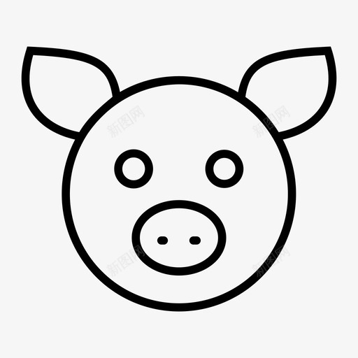 猪动物臭鼬图标svg_新图网 https://ixintu.com 动物 宠物 猪 猪肉 臭鼬