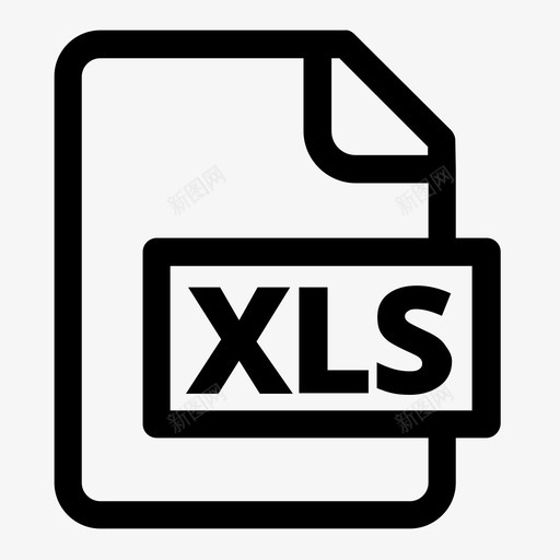 文件格式xls图标svg_新图网 https://ixintu.com 文件格式xls