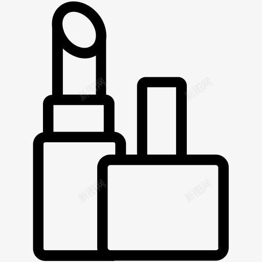 美容师化妆品口红图标svg_新图网 https://ixintu.com 化妆包 化妆品 口红 指甲油 美容师