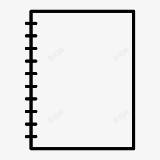 笔记本备忘录纸张图标svg_新图网 https://ixintu.com 办公用品 备忘录 笔记本 纸张
