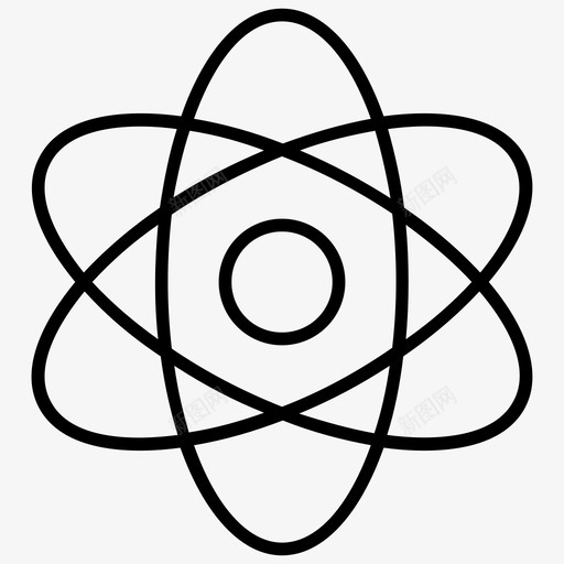 原子电子分子图标svg_新图网 https://ixintu.com 分子 原子 物理 电子 科学 虚拟现实线图标
