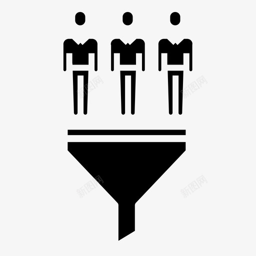 客户过滤器漏斗人员图标svg_新图网 https://ixintu.com 人员 客户过滤器 漏斗