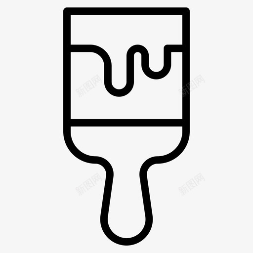 油漆刷艺术色彩图标svg_新图网 https://ixintu.com 建筑师和施工线 油漆 油漆刷 色彩 艺术