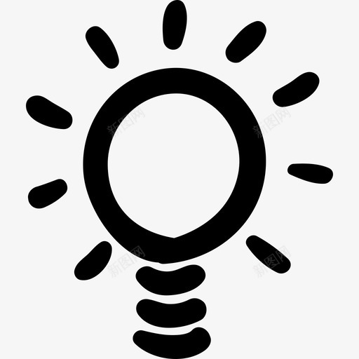灯泡技术手工制作业务图标svg_新图网 https://ixintu.com 手工制作业务 技术 灯泡