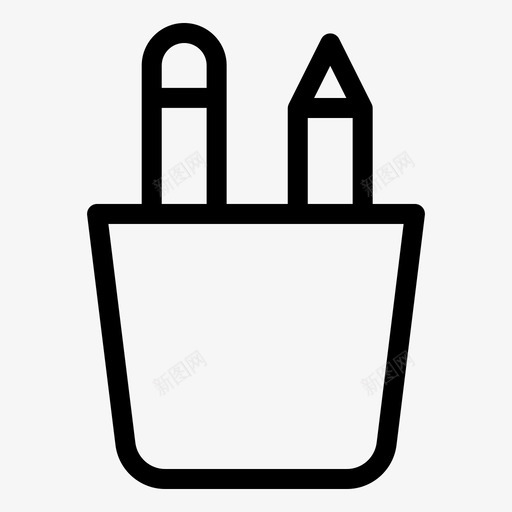 钢笔笔架图标svg_新图网 https://ixintu.com 笔架 钢笔