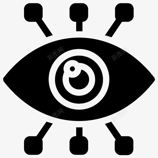 网络眼网络监控网络安全概念图标svg_新图网 https://ixintu.com 控制论 数据管理字形图标 机械眼 网络安全概念 网络监控 网络眼