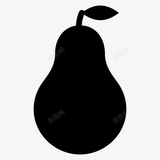 梨水果健康图标svg_新图网 https://ixintu.com 健康 梨 水果 热带
