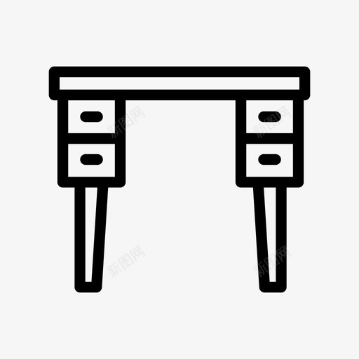 桌子家办公室图标svg_新图网 https://ixintu.com 办公室 家 桌子 桌子学校