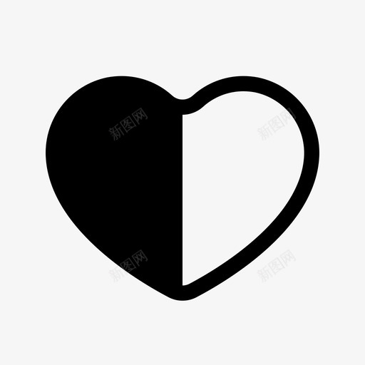 半心最爱流行图标svg_新图网 https://ixintu.com 半心 基本图标集 推荐 最爱 流行 评级
