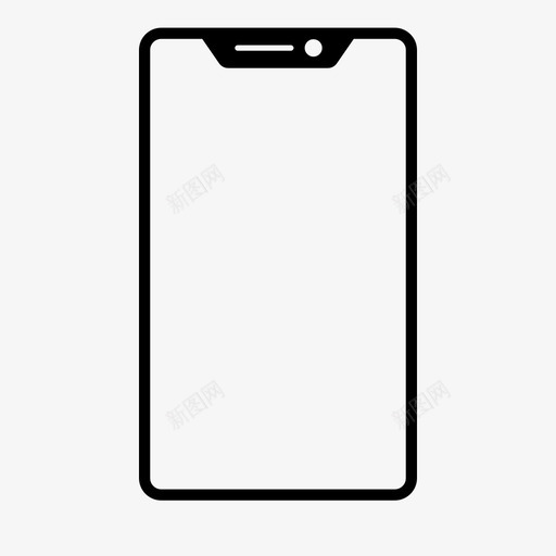 手机iphonenotch图标svg_新图网 https://ixintu.com iphone notch 手机