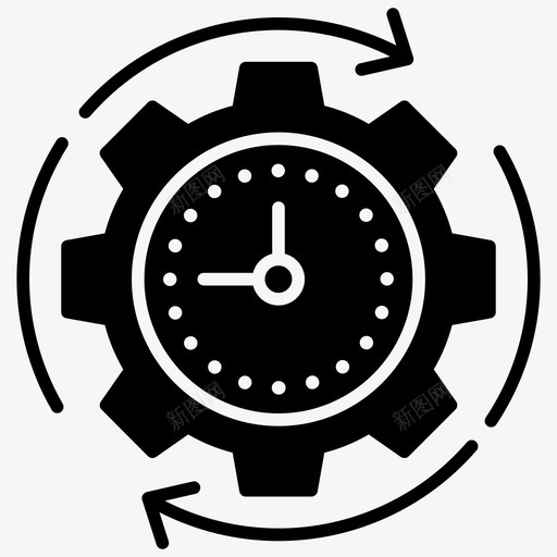 时间管理思维导图计划图标svg_新图网 https://ixintu.com 思维导图 时间安排 时间管理 时间计划 网络和搜索引擎优化字形图标 计划