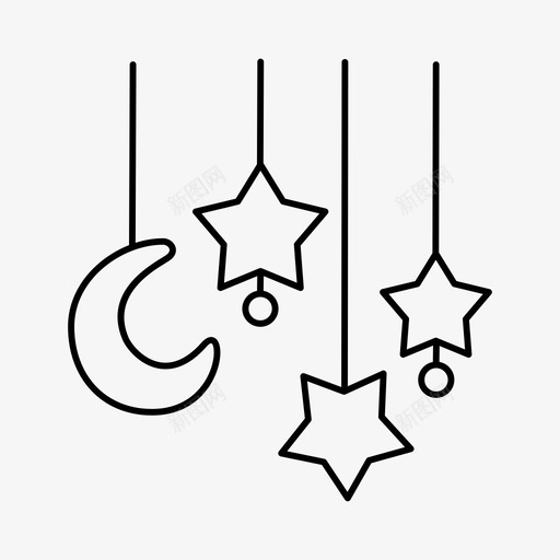 移动玩具婴儿玩具图标svg_新图网 https://ixintu.com 婴儿玩具 移动玩具