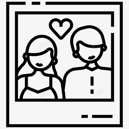 情侣照片爱情照片图标svg_新图网 https://ixintu.com 婚礼 婚礼策划人 宝丽来 情侣照片 照片 爱情