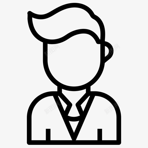 头像男性个人资料图标svg_新图网 https://ixintu.com 个人资料 头像 用户 男性