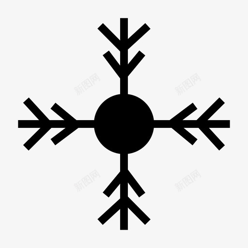 雪花寒冷凉爽图标svg_新图网 https://ixintu.com 冬季 凉爽 寒冷 网页设计和用户界面 雪花