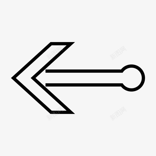 左箭头后退图标svg_新图网 https://ixintu.com 后退 左 方向 箭头 退出