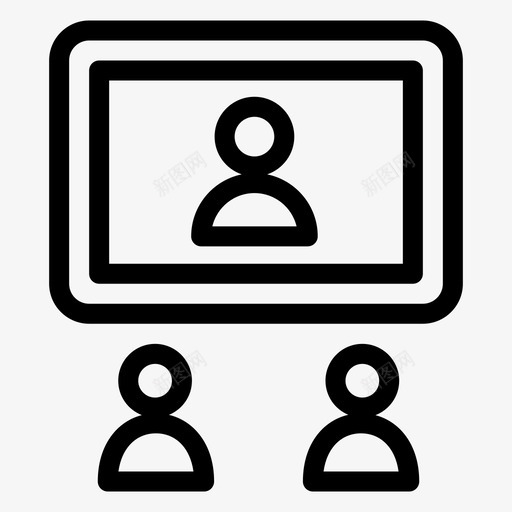 视频会议对话会议图标svg_新图网 https://ixintu.com 会议 在线 对话 视频会议
