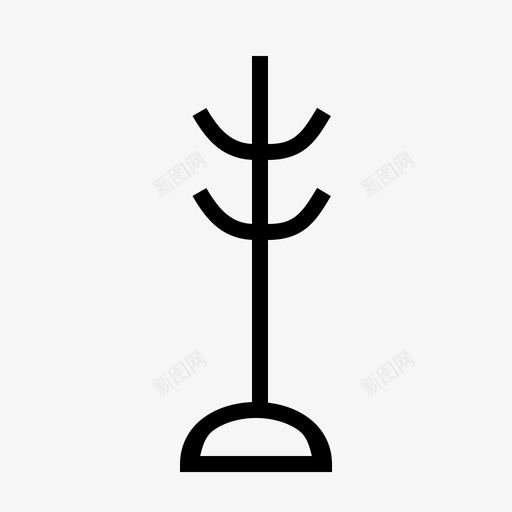 衣架家具帽架图标svg_新图网 https://ixintu.com 家具 家居 帽架 衣架