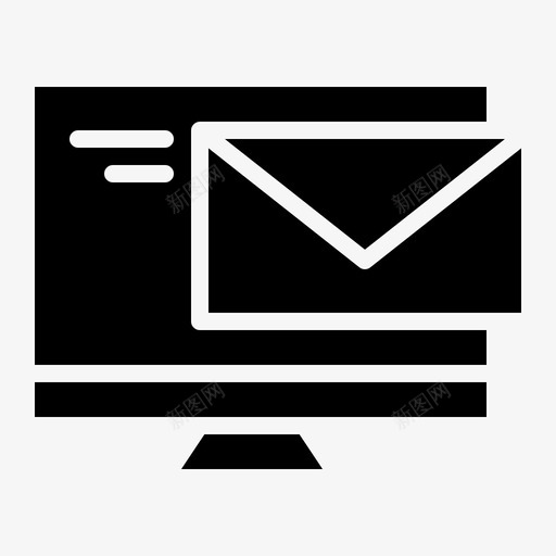 电子邮件通讯信息图标svg_新图网 https://ixintu.com 信息 物流配送 电子邮件 通讯