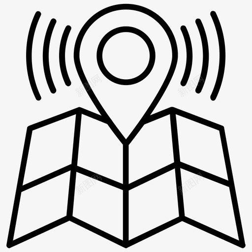 精确位置gps导航位置标记图标svg_新图网 https://ixintu.com gps导航 位置标记 地图位置 地图和导航线图标 定位销 精确位置
