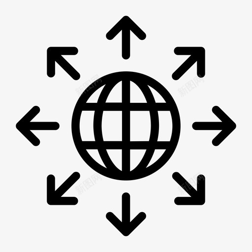 世界各地沟通联系图标svg_新图网 https://ixintu.com 世界各地 商业材料 沟通 网络 联系 链接