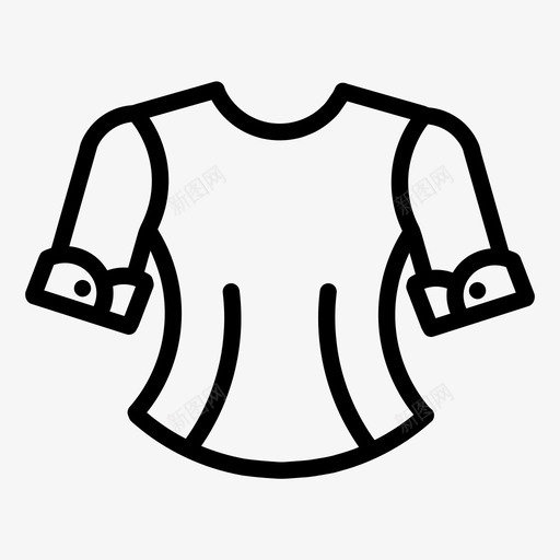 上衣衣服时装图标svg_新图网 https://ixintu.com 上衣 时装 衣服 衬衫 袖子类型