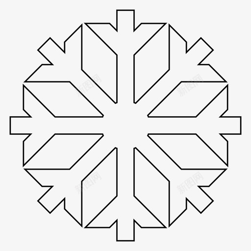 雪冷雪花图标svg_新图网 https://ixintu.com 下雪 冬天 冷 天气 雪 雪花