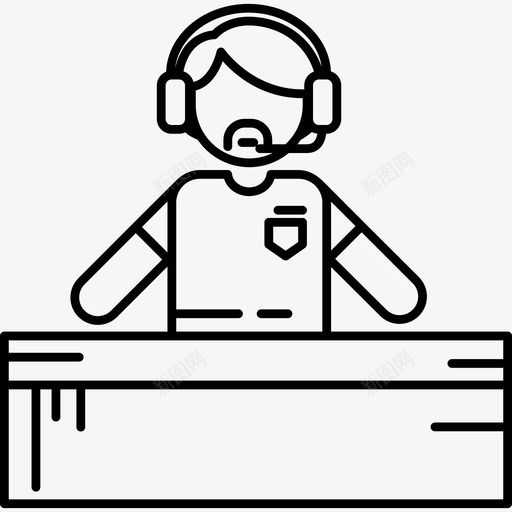 客服男士超薄图标svg_新图网 https://ixintu.com 客服 男士 超薄