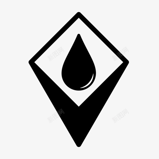 水地图大头针图标svg_新图网 https://ixintu.com 地图 地图标记 大头针 水 水站 海