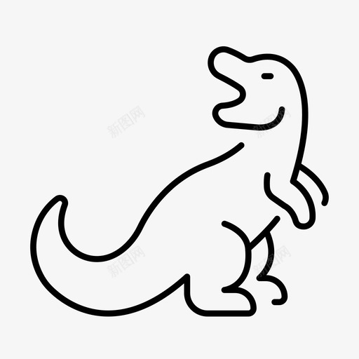 霸王龙动物恐龙图标svg_新图网 https://ixintu.com 动物 史前 恐龙 灭绝 野生动物 霸王龙