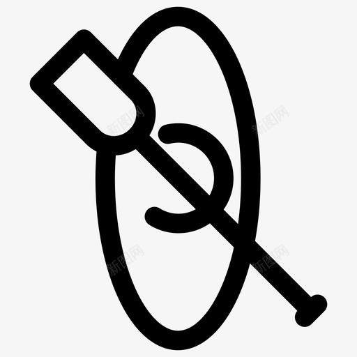 皮划艇轮廓划桨图标svg_新图网 https://ixintu.com 划桨 海洋 海洋生物 皮划艇 轮廓