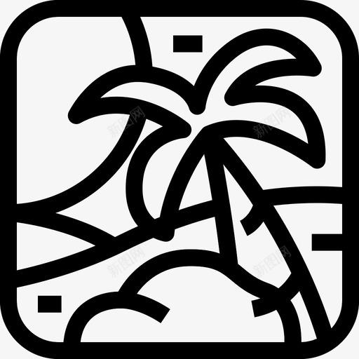 海滩假日大海图标svg_新图网 https://ixintu.com 假日 夏季 大海 海滩 热带