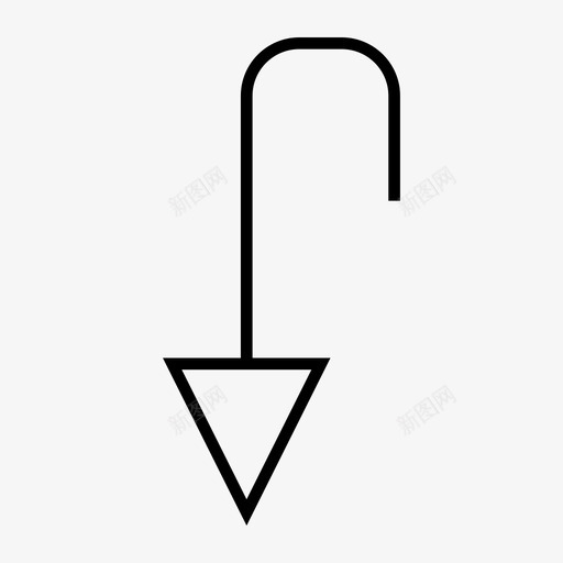下降降低u形转弯图标svg_新图网 https://ixintu.com u形转弯 下降 方向 箭头 降低