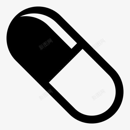 抗生素胶囊药物图标svg_新图网 https://ixintu.com 抗生素 胶囊 药丸 药物