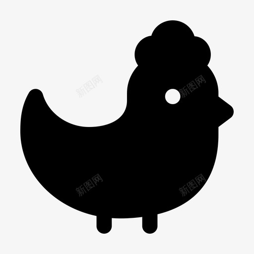 小鸡动物鸡图标svg_新图网 https://ixintu.com 动物 家禽 小鸡 飞龙动物雕文 鸡