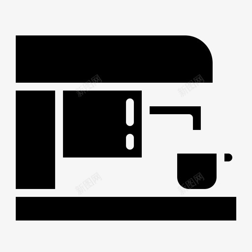 咖啡机意式浓缩咖啡机热饮料图标svg_新图网 https://ixintu.com 咖啡厅固体 咖啡机 意式浓缩咖啡机 热饮料
