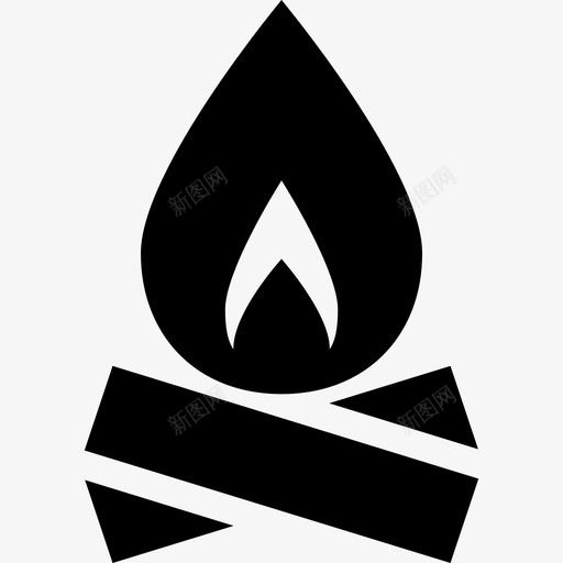 篝火木头小黑图标svg_新图网 https://ixintu.com 小黑 木头 篝火