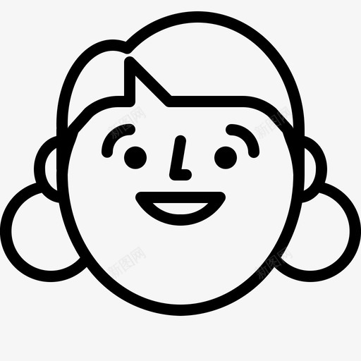 脸化身感觉头图标svg_新图网 https://ixintu.com 头 女人 感觉 脸化身