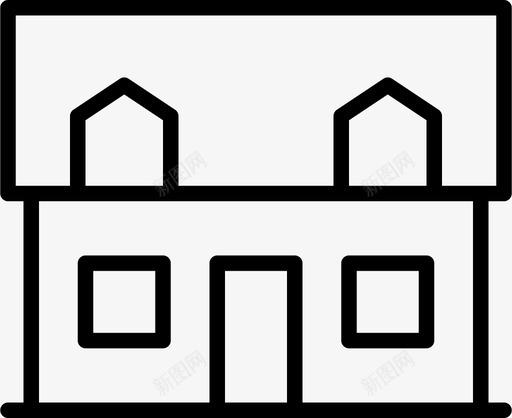 住宅建筑房产图标svg_新图网 https://ixintu.com 住宅 住宅楼 家庭 建筑 房产 郊区
