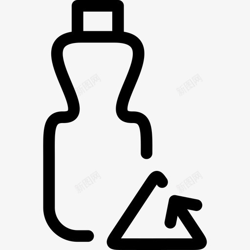 塑料回收生态包装线性图标svg_新图网 https://ixintu.com 塑料回收 生态包装 线性
