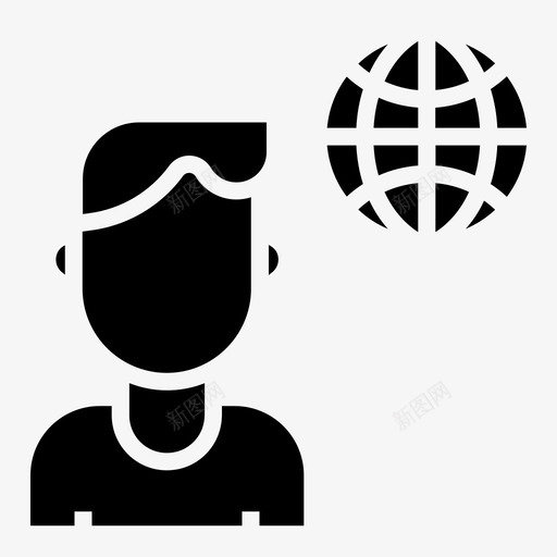 全球业务全球男性图标svg_新图网 https://ixintu.com 个人资料 全球 全球业务 用户 男性