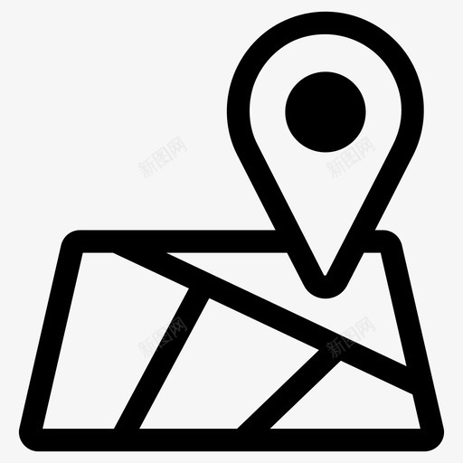 地图城市地图位置图标svg_新图网 https://ixintu.com 位置 地图 城市地图 街道地图 路线图